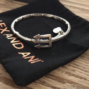 Alex and Ani silver trident bracelet